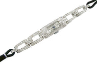 Art Deco Platinum 2.00 Ct. Diamond 3/4 Bracelet Dinner Watch