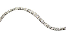 Charger l&#39;image dans la galerie, SALE--Lovely Classic 2.50 Ct Diamond Unusual Graduated  14k White Gold Tennis Bracelet
