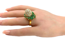 Load image into Gallery viewer, Remarkable Dimensional 2.30 Ct Diamond Emerald Gold Ring--Jean Schlumberger?
