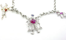 画像をギャラリービューアに読み込む, Art Deco Antique Platinum Diamond Chrm Bracelet--Foxes, Jockey, Skier and More
