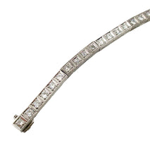 Load image into Gallery viewer, Unusual Art Deco Platinum 2.00 Ct. Diamond Strap Straight Line Bracelet
