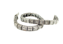 Load image into Gallery viewer, Unusual Art Deco Platinum 2.00 Ct. Diamond Strap Straight Line Bracelet
