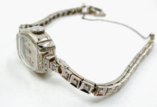 Load image into Gallery viewer, Vintage Hamilton Diamond 14k White Gold Diamond Set Bracelet Watch
