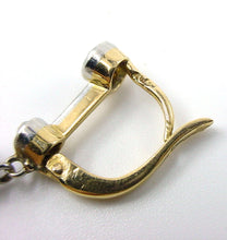 Charger l&#39;image dans la galerie, French Belle Époque Sweet Diamond Platinum Top Gold Antique Drop Earrings
