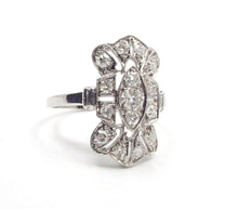 Load image into Gallery viewer, ART DECO Old Cut Diamond Platinum Engagement Cocktail Ring

