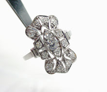 Load image into Gallery viewer, ART DECO Old Cut Diamond Platinum Engagement Cocktail Ring
