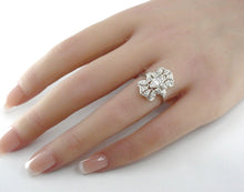 Load image into Gallery viewer, ART DECO Old Cut Diamond Platinum Engagement Cocktail Ring

