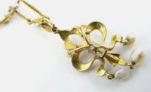 Charger l&#39;image dans la galerie, Antique 15k Pearl Diamond Girandole Necklace with Case--John Wanamaker
