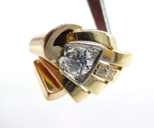 Carica l&#39;immagine nel visualizzatore di Gallery, Iconic Jabel Retro 1940 OEC Diamond 2-Gold Palladium Cocktail Ring
