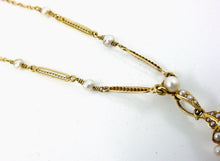 Charger l&#39;image dans la galerie, Antique 15k Pearl Diamond Girandole Necklace with Case--John Wanamaker
