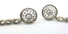 Carica l&#39;immagine nel visualizzatore di Gallery, Romantic Edwardian Belle Époque OEC Diamond Platinum Top &quot;Target&quot; Drop Earrings
