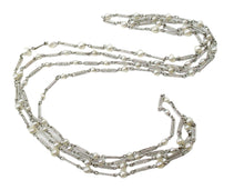 Charger l&#39;image dans la galerie, SALE--Mary Tyler Moore Custom Cultured Pearl Long Chain 18k Continuous Necklace--38&quot;
