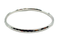 Sleek Wearable Platinum Hammered Bangle Bracelet--10 grams