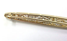 Charger l&#39;image dans la galerie, Lovely Platinum Belle Époque Diamond Pearl Gold Barrette Pin Brooch
