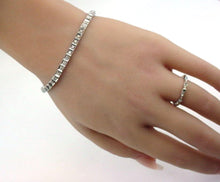Load image into Gallery viewer, SALE--Vintage Classic Diamond Box Link 14k Stacking Strap Bracelet--10 Grams
