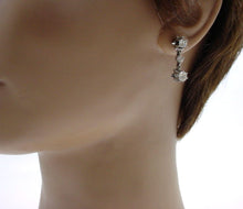 Load image into Gallery viewer, Luminous Vintage 1.06 Ct. Diamond Platinum 3-Tier Earrings

