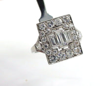 Load image into Gallery viewer, Art Deo Mixed Cut 1.14 Ct. VS1 Diamond Platinum Engagement Cocktail Ring
