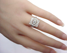 Load image into Gallery viewer, Art Deo Mixed Cut 1.14 Ct. VS1 Diamond Platinum Engagement Cocktail Ring
