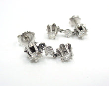 Load image into Gallery viewer, Luminous Vintage 1.06 Ct. Diamond Platinum 3-Tier Earrings
