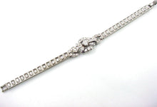 Load image into Gallery viewer, Vintage 2.75 Ct. Diamond 14k White Gold Embellished Front Bracelet--Small Wrist

