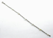 Load image into Gallery viewer, French Platinum Pearl Station Link Bracelet
