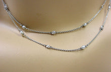 Load image into Gallery viewer, Antique Edwardian Platinum 1.42 Ct Diamond Pearl Long Chain Necklace
