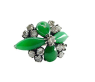 Vintage Mid-Century Jade .80 Ct. Diamond 14k Gold Cocktail Ring