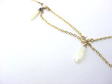Load image into Gallery viewer, Victorian Coral Seed Pearl Draped Festoon Lavaliere 14k Necklace
