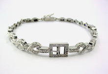 Load image into Gallery viewer, Art Deco Platinum 1.50 Ct Diamond "Buckle" Link Bracelet-Jeweler Custom Creation
