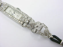 Carica l'immagine nel visualizzatore di Gallery, Art Deco "Doxa" Platinum 2.00 Ct. Diamond 3/4 Bracelet Dinner Watch
