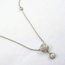 Charger l'image dans la galerie, Unusual Platinum Diamond Station Drop Chain Choker Target Necklace
