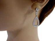 Platinum Mixed Cut 2.25 Ct Diamond Drop Earrings