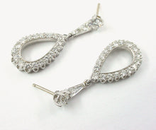画像をギャラリービューアに読み込む, Platinum Mixed Cut 2.25 Ct Diamond Drop Earrings
