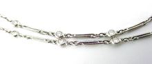 Load image into Gallery viewer, Vintage Art Deco Platinum Diamond Station Baton Link Chain Necklace
