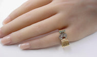 Handsome Retro 1940 Diamond 18k Gold 