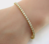 Lovely 4.16 Ct. Diamond Link 14k Gold Tennis Bracelet