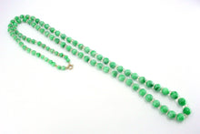 Load image into Gallery viewer, Classic Chinese Jadeite Rock Crystal Bead 14k Gold Necklace

