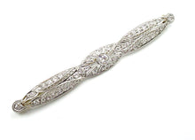 Load image into Gallery viewer, Impressive Old Cut Diamond Platinum Belle Époque Pin Brooch
