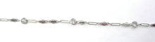Load image into Gallery viewer, Vintage .80 Ct Diamond Station Fancy Link 14k White Gold Chain Necklace
