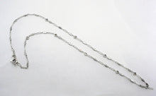 Load image into Gallery viewer, Vintage .80 Ct Diamond Station Fancy Link 14k White Gold Chain Necklace
