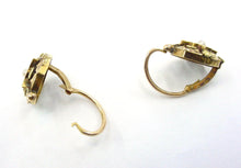 Load image into Gallery viewer, Antique French Dormeuse 18k Gold Back To Front Drop Sleeper Earrings
