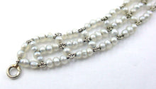 Load image into Gallery viewer, Rare French Edwardian Belle Époque Platinum Woven Seed Pearl Bracelet
