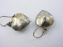 Load image into Gallery viewer, Lovely Victorian Garnet Diamond Drop Heart Earrings
