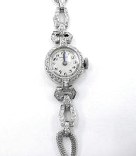 Load image into Gallery viewer, Art Deco Swiss Platinum Diamond Bracelet Dinner Watch
