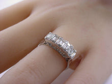Load image into Gallery viewer, Stunning Vintage 1.00 Ct. Diamond Rectangular Cut SI1 Platinum Cocktail Engagement Ring
