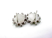 Load image into Gallery viewer, Vintage Circa 1980 Opal .45 Ct Old Cut Diamond White Gold Halo Stud Earrings
