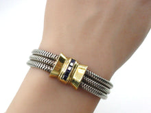 Load image into Gallery viewer, Retro Tiffany &amp; Co. 1940s 18k Sapphire Silver Link Chain Bracelet
