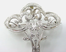 Charger l&#39;image dans la galerie, SALE--Lyrical Edwardian Style Diamond 18k White Gold Pendant Pin Necklace--7.5 grams
