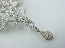 Charger l&#39;image dans la galerie, SALE--Lyrical Edwardian Style Diamond 18k White Gold Pendant Pin Necklace--7.5 grams
