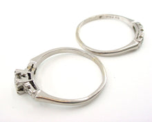 Load image into Gallery viewer, BLOWOUT Sale—Classic Diamond Platinum Palladium Wedding Ring Set
